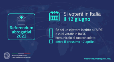 Voto dei cittadini italiani residenti all’estero, informazioni su tempistiche e modalità