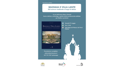 Presentazione del libro “Bagnaia e Villa Lante”, venerdì 27 maggio alle 17:30 nella Sala Regia del Palazzo dei Priori
