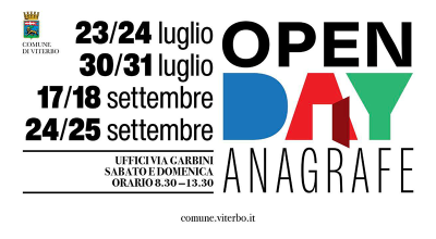 Open Day Anagrafe, il 30 e il 31 luglio altro weekend di apertura straordinaria in via Garbini
